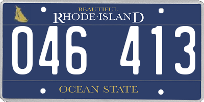 RI license plate 046413