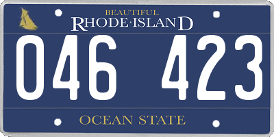 RI license plate 046423