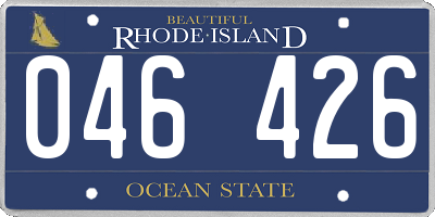 RI license plate 046426