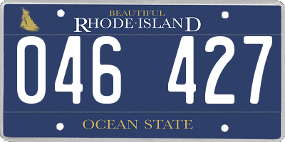 RI license plate 046427