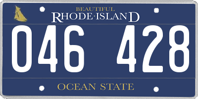 RI license plate 046428