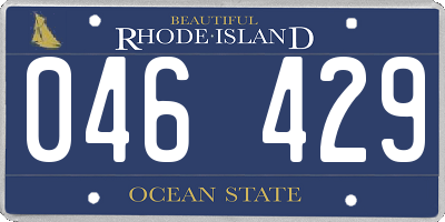 RI license plate 046429