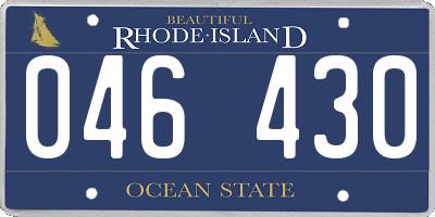 RI license plate 046430
