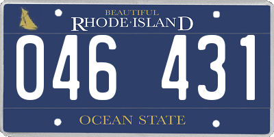 RI license plate 046431