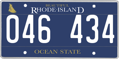 RI license plate 046434