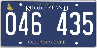 RI license plate 046435