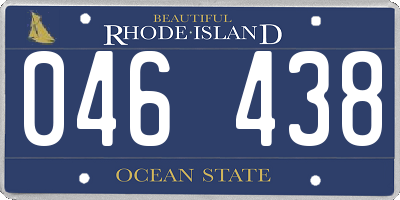 RI license plate 046438