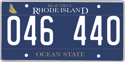 RI license plate 046440