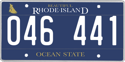 RI license plate 046441