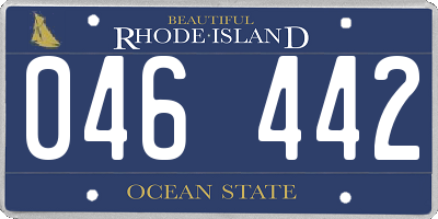 RI license plate 046442