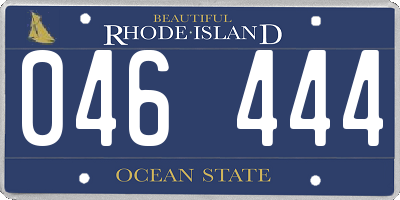 RI license plate 046444