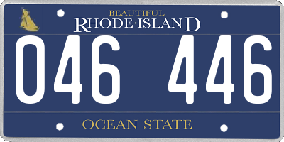 RI license plate 046446