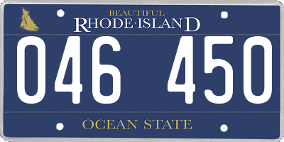 RI license plate 046450