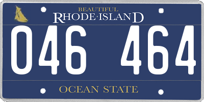 RI license plate 046464