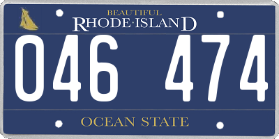RI license plate 046474