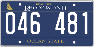 RI license plate 046481