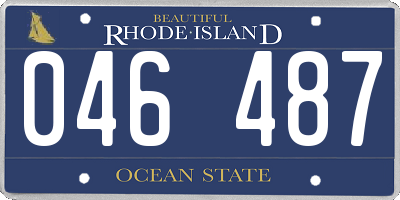 RI license plate 046487