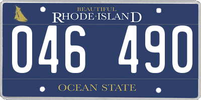 RI license plate 046490