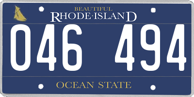RI license plate 046494