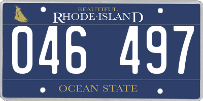 RI license plate 046497