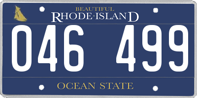 RI license plate 046499