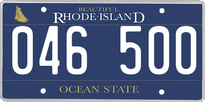 RI license plate 046500