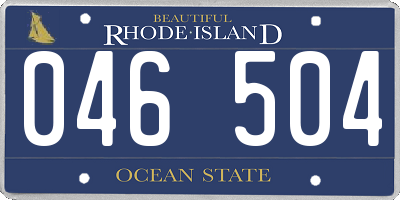 RI license plate 046504
