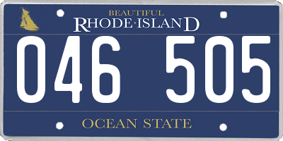RI license plate 046505