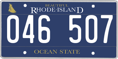 RI license plate 046507