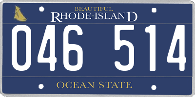 RI license plate 046514