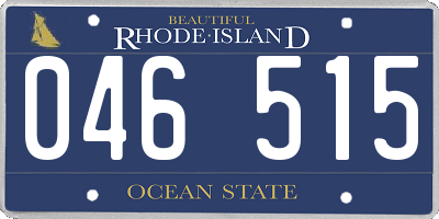 RI license plate 046515