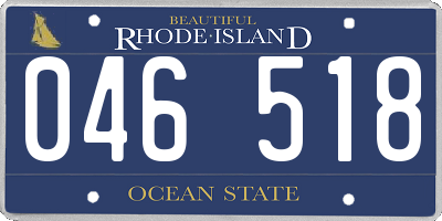 RI license plate 046518