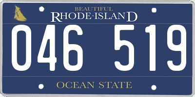 RI license plate 046519