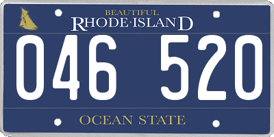 RI license plate 046520