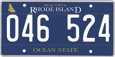 RI license plate 046524