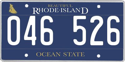 RI license plate 046526