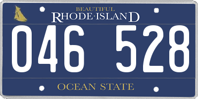 RI license plate 046528