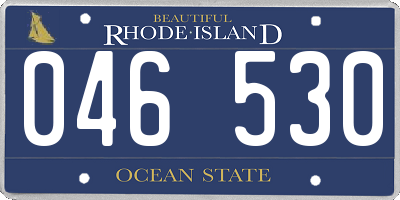 RI license plate 046530