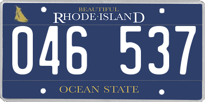 RI license plate 046537