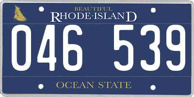 RI license plate 046539