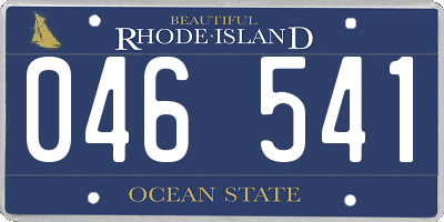 RI license plate 046541