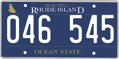 RI license plate 046545