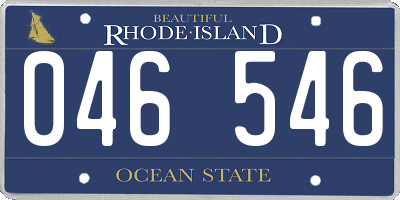RI license plate 046546