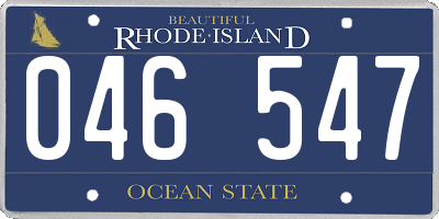 RI license plate 046547