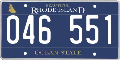 RI license plate 046551