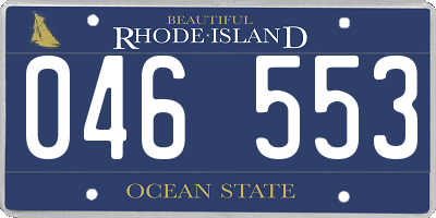 RI license plate 046553