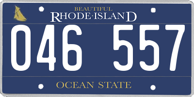 RI license plate 046557