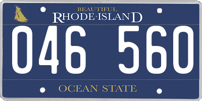 RI license plate 046560