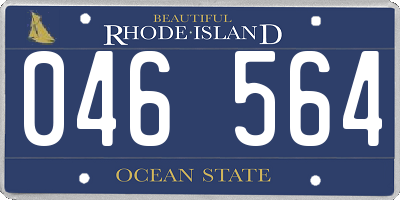 RI license plate 046564