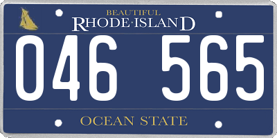 RI license plate 046565